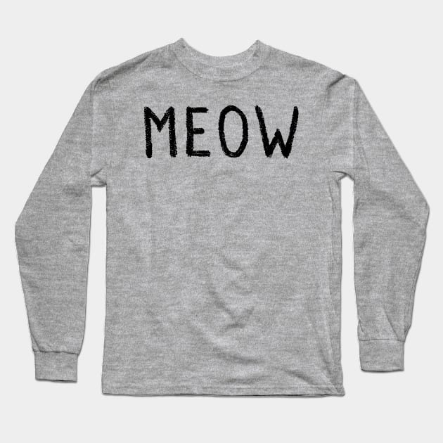 Meow Long Sleeve T-Shirt by FoxShiver